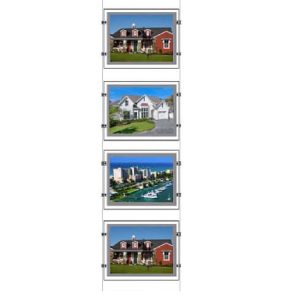 4pcs A3 new Estate agent led edgelit signs window display acrylic led poster frame