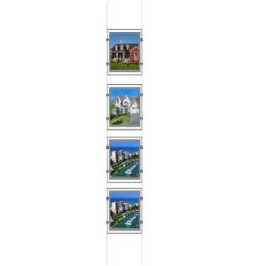 4pcs A4 New Christmas Hanging Acrylic Advertising Light Box|Led Light Panel Window Cards|Shop Signs Frames