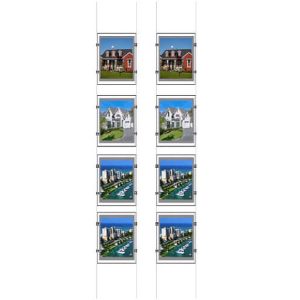 8pcs A4 Real Estate Agent Advertising Light Box Shop Signs Poster Frames Led Window Display