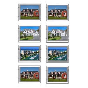 Real Estate window display ideas cable acrylic window signage door signs led frame