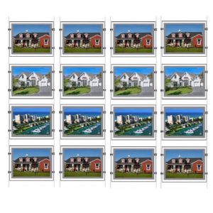 Real Estate window display ideas cable acrylic window signage door signs led frame